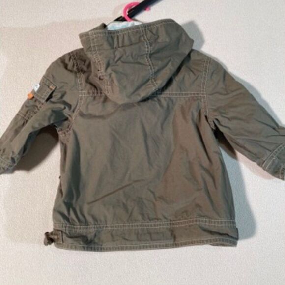 Janie and Jack Jacket‎ Boy's 6-12 month Khaki Hooded Windbreaker - Picture 6 of 9
